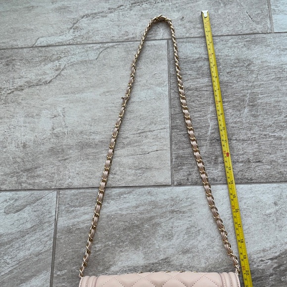 Aldo- Light pink-  Elegant Quilted Chain Shoulder Bag - Picture 13 of 16